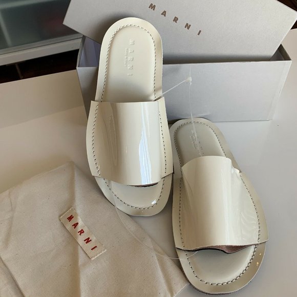 Marni leather slides Sz40 NIB - Picture 1 of 7